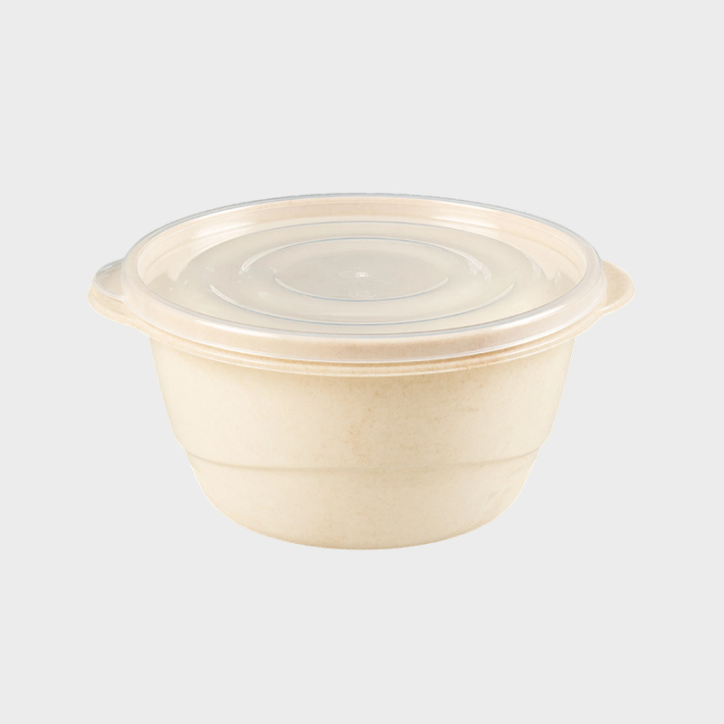 Caixa de plástico para fast food com tampa redonda PFB009