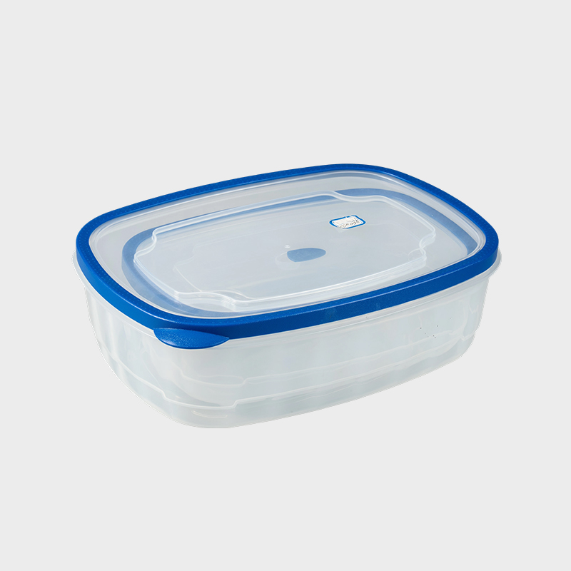 PFT005 Recipiente comercial retangular de longa duração para preservação de alimentos PP + TPR Conjunto de 2 pacotes com tampas ventiladas sobremoldadas (3700ml + 6800ml)