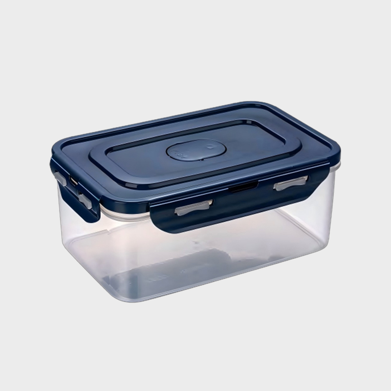 PFS002 Recipiente retangular de armazenamento de alimentos em PP de 1420ml com tampa ventilada com travamento de 4 lados